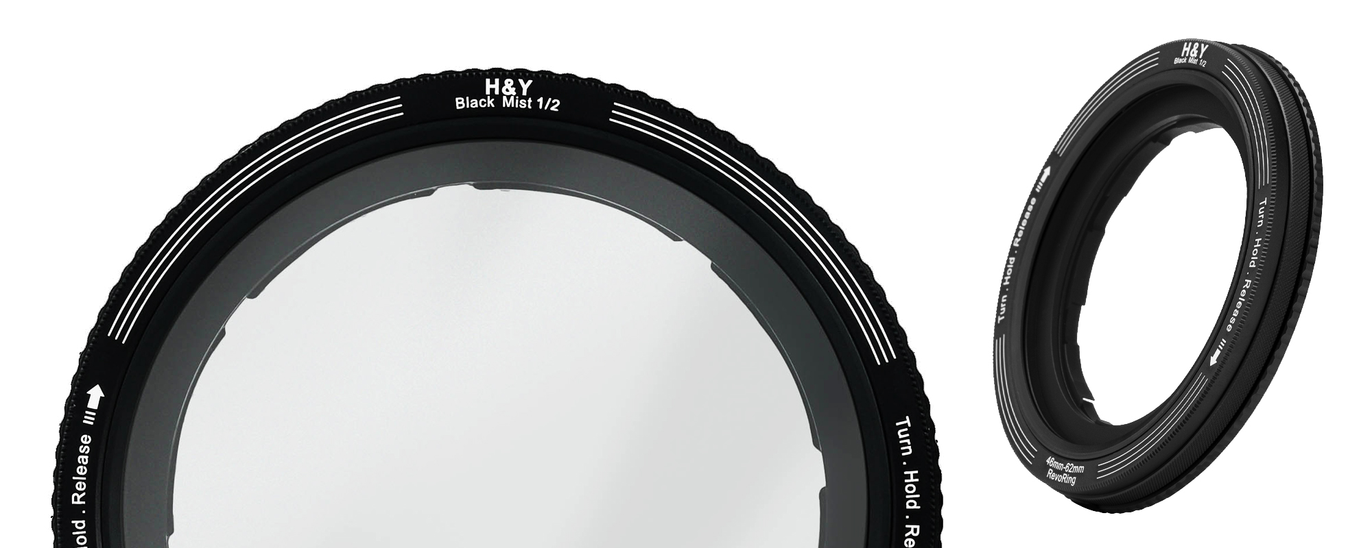 Adapter filtrowy regulowany H&Y Revoring 46-62 mm z filtrem Black Mist 1_2_